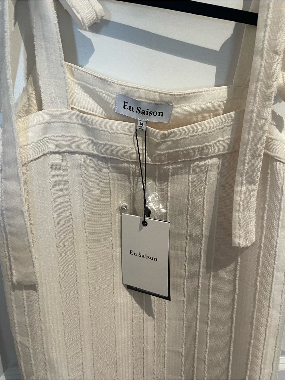 En Saison - Laurent Midi Dress - Cream Textured Strap Midi Dress - Picture 7 of 8